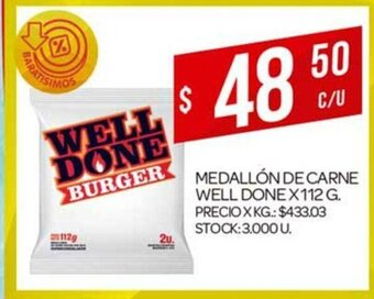 Supermercados DIA Medallón De Carne Well Done x 112g oferta