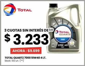Changomas Total quartz 7000 10w40 4lt oferta