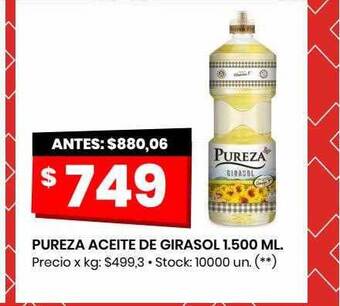 Changomas Pureza aceite de girasol oferta