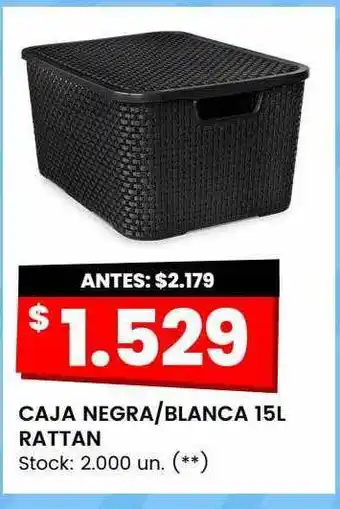 Changomas Caja negra blanca 15l rattan oferta