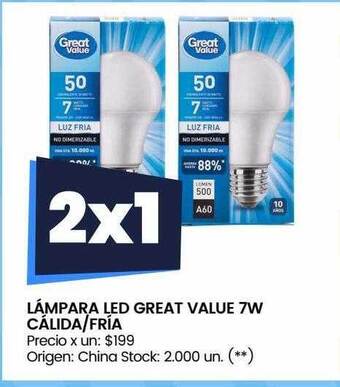 Changomas Lámpara led great value 7w cálida fría oferta