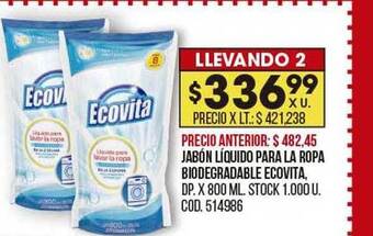 Coto Jabón líquido para la ropa biodegradable ecovita oferta