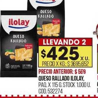 Coto Queso rallado ilolay oferta
