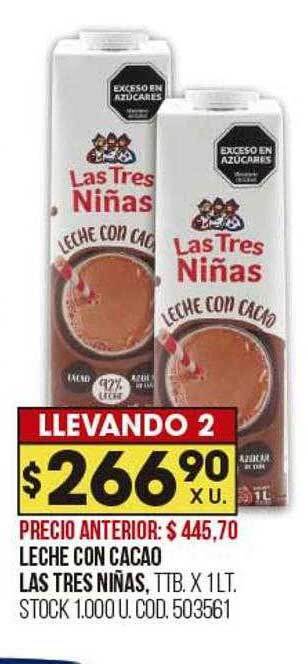 Coto Leche con cacao las tres niñas oferta