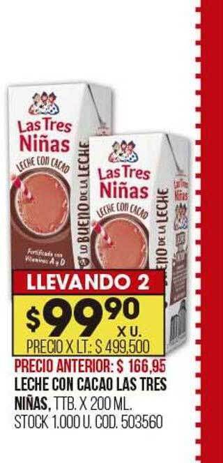 Coto Leche con cacao las tres niñas oferta