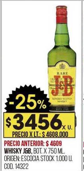 Coto Whisky j&b oferta