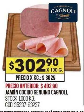 Coto Jamón cocido genuino cagnoli oferta