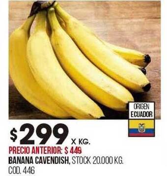 Coto Banana cavendish oferta