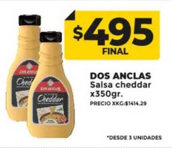 Supermayorista Vital Dos anclas salsa cheddar oferta
