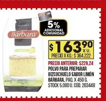 Coto Polvo para preparar bizcochuelo sabor limón bárbara oferta