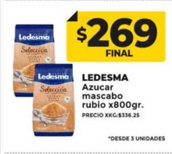 Supermayorista Vital Ledesma azucar mascabo rubio oferta
