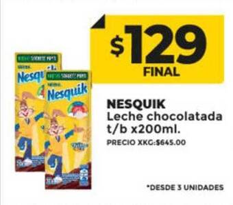 Supermayorista Vital Nesquik leche chocolatada t b oferta