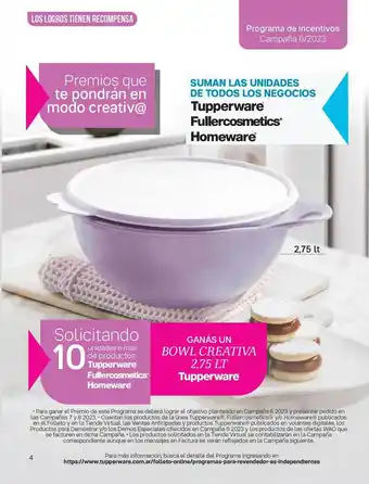 Bowl creativa 2.75 lt tupperware