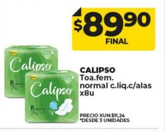 Supermayorista Vital Calipso toa fem normal c liq c alas oferta