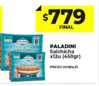 Supermayorista Vital Paladini salchicha x 12 oferta