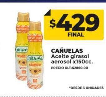 Supermayorista Vital Cañuelas aceite girasol aerosol oferta