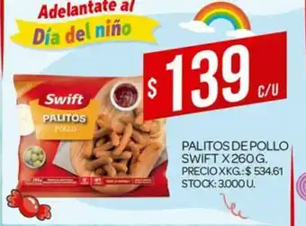 Supermercados DIA Palitos De Pollo Swift x 260g oferta