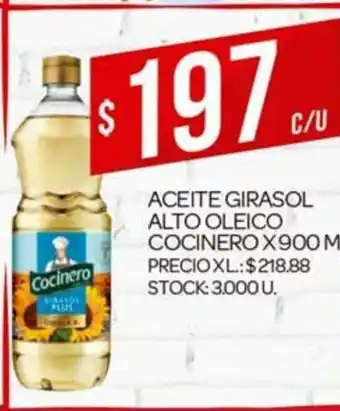Supermercados DIA Aceite Girasol Alto Oleico Cocinero x 900ml oferta