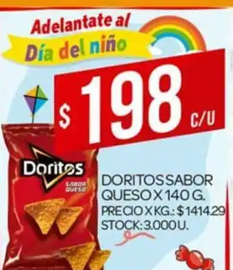 Supermercados DIA Doritos Sabor Queso x 140g oferta