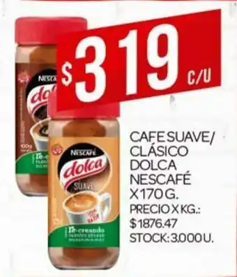 Supermercados DIA Dolca Cafe Suave/Clásico Nescafe x 170g oferta