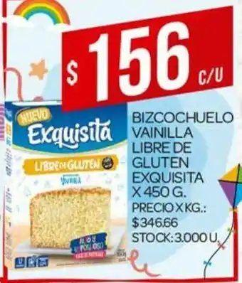 Supermercados DIA Bizcochuelo Vainilla Libre De Gluten x 450g oferta