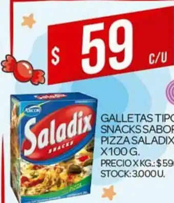 Supermercados DIA Galletas Tipo Snacks Sabor Pizza Saldix x 100g oferta