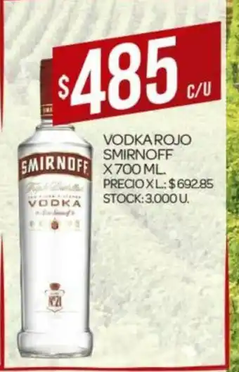 Supermercados DIA Smirnoff Vodka Rojo x 700ml oferta