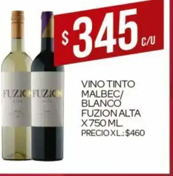 Supermercados DIA Vino Tinto Malbec/Blanco Fuzion ALta x 750ml oferta