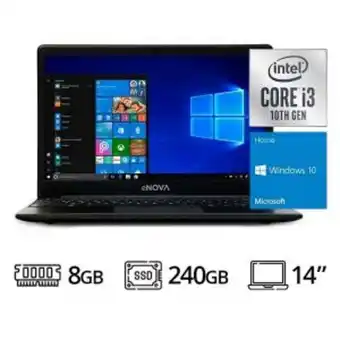 Notebook enova core i3 1005g1 ram 8gb 240gb ssd pantalla 14