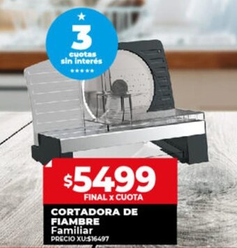 Supermayorista Vital Cortadora de Fiambre Familiar oferta