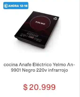 Garbarino Cocina Anafe Eléctrico Yelmo An-9901 Negro 220V Infrarrojo oferta