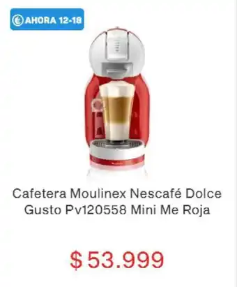 Cafetera Moulinex Nescafé Dolce Gusto Mini Me Roja