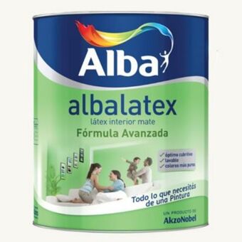 Pintura látex de interior blanco mate lavable 20 l - alba