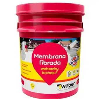 Sodimac Membrana líquida fibrada para techos blanca 20 kg - weber oferta