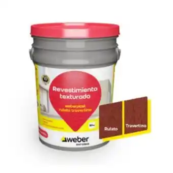 Sodimac Revestimiento texturado weberplast rtm terracota x 30 kg - weber oferta