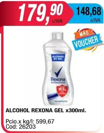 Maxiconsumo Rexona Alcohol Gel x300ml. oferta