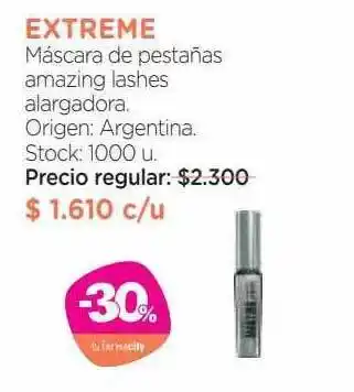 Farmacity Extreme máscara de pestañas amazing lashes alargadora oferta