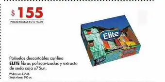 Disco Pañuelos descartables carilina elite fibras polisuavizadas y extracto de seda oferta