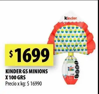 Punto Mayorista Kinder gs minions x 100g oferta