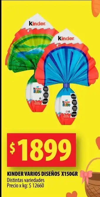 Punto Mayorista Chocolate kinder x 150g oferta
