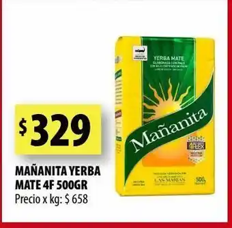 Punto Mayorista Yerba mate mañanita 500g oferta