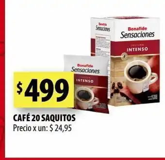 Punto Mayorista Café bonafide 20 saquitos oferta