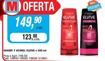 Maxiconsumo Elvive Shamp. Y Acond. x 200 ml oferta