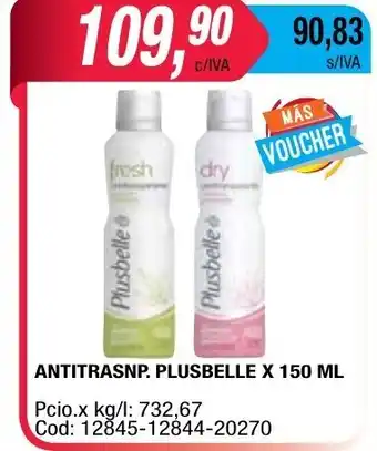 Maxiconsumo Plusbelle Antitrasnp. x 150 ml oferta