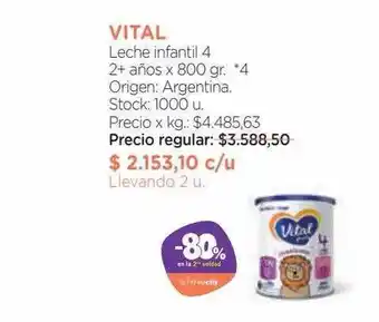 Farmacity Vital leche infantil 4 2+ años oferta