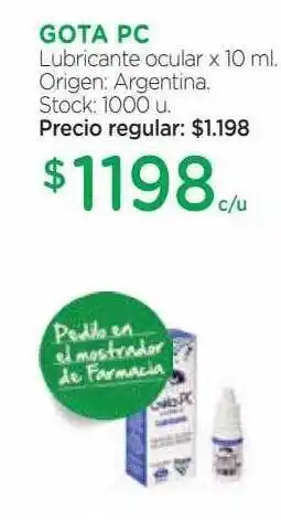 Farmacity Gota pc lubricante ocular oferta