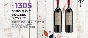 Disco Vino d.o.c. malbec oferta