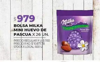 Disco Bolsa milka mini huevo de pascua oferta