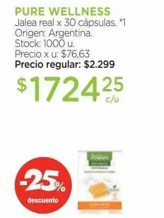 Farmacity Pure wellness jalea real -25% descuento oferta