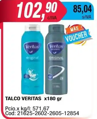 Maxiconsumo Veritas Talco x180 gr oferta
